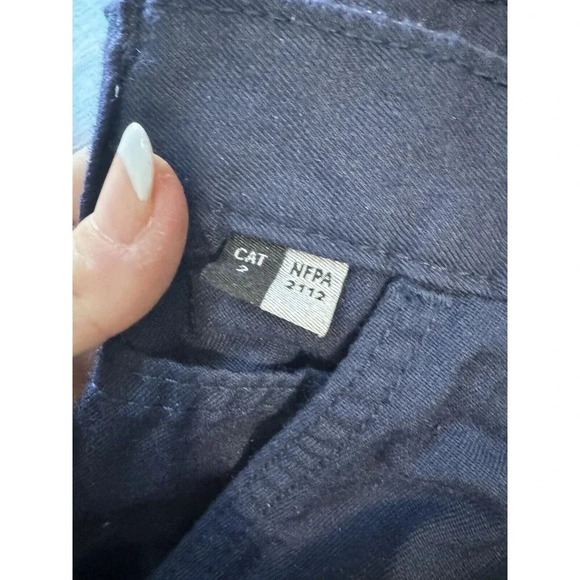 Carhartt FR Pants Mens 32x30 Flame Resistant Washed Duck Work Dungaree Blue - Picture 2 of 4